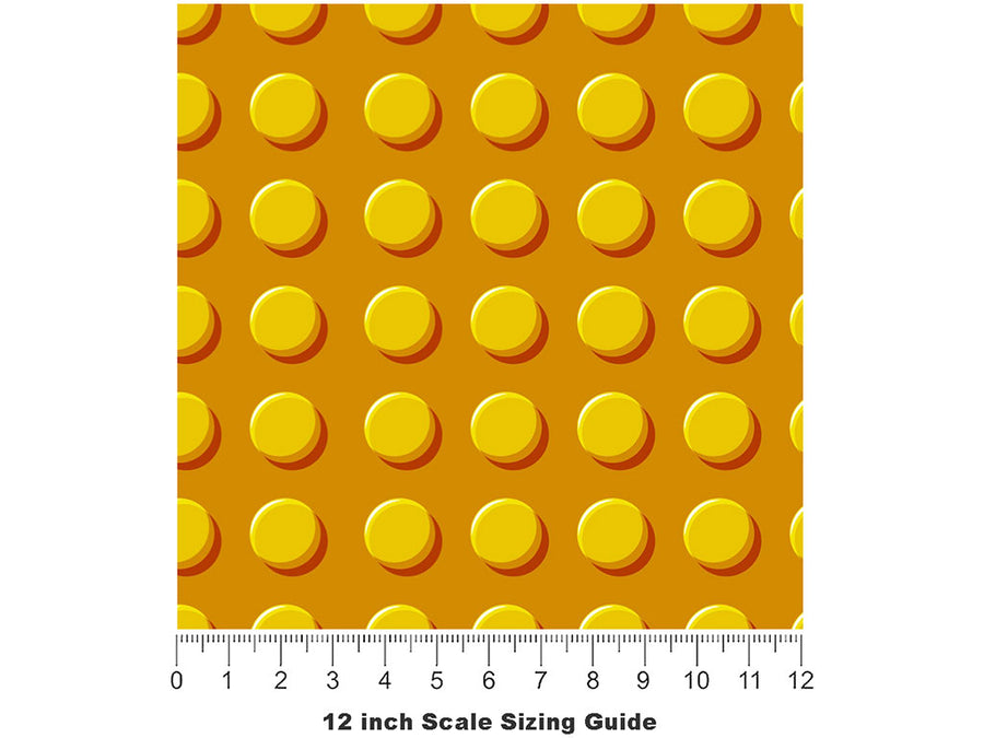 Golden Brick Toy Room Vinyl Film Pattern Size 12 inch Scale~Rwraps Golden Brick Toy Room Sizing Chart~2