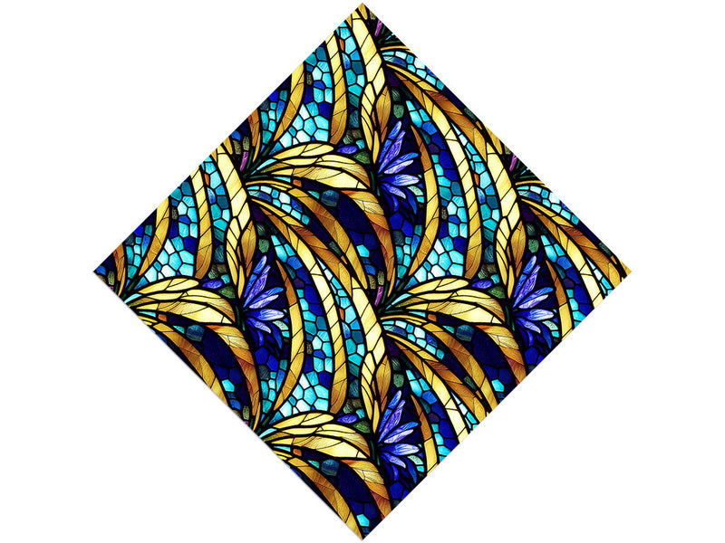 Golden Growth Stained Glass Vinyl Wrap Pattern