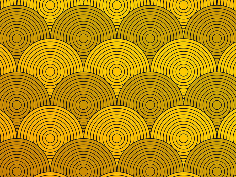 Golden Medallions Art Deco Vinyl Wrap Pattern~Rwraps Series 914 Digitally Printed Vinyl Wrap~0