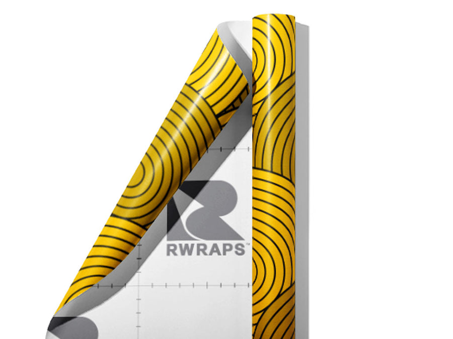 Golden Medallions Art Deco Wrap Film Sheets~Rwraps Series 914 Golden Medallions Art Deco Scrolled Sheet~3