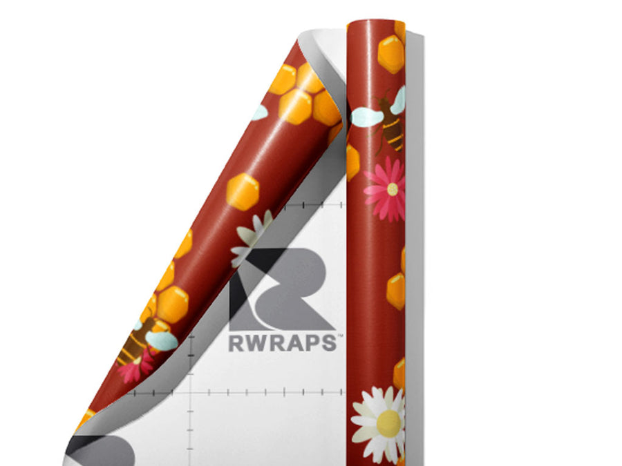 Golden Nectar Bug Wrap Film Sheets~Rwraps Series 914 Golden Nectar Bug Scrolled Sheet~3