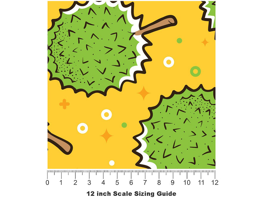 Golden Phoenix Fruit Vinyl Film Pattern Size 12 inch Scale~Rwraps Golden Phoenix Fruit Sizing Chart~2