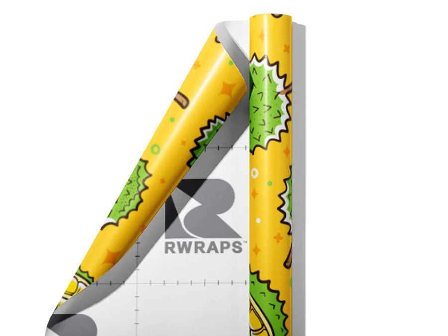 Golden Phoenix Fruit Wrap Film Sheets~Rwraps Series 914 Golden Phoenix Fruit Scrolled Sheet~3