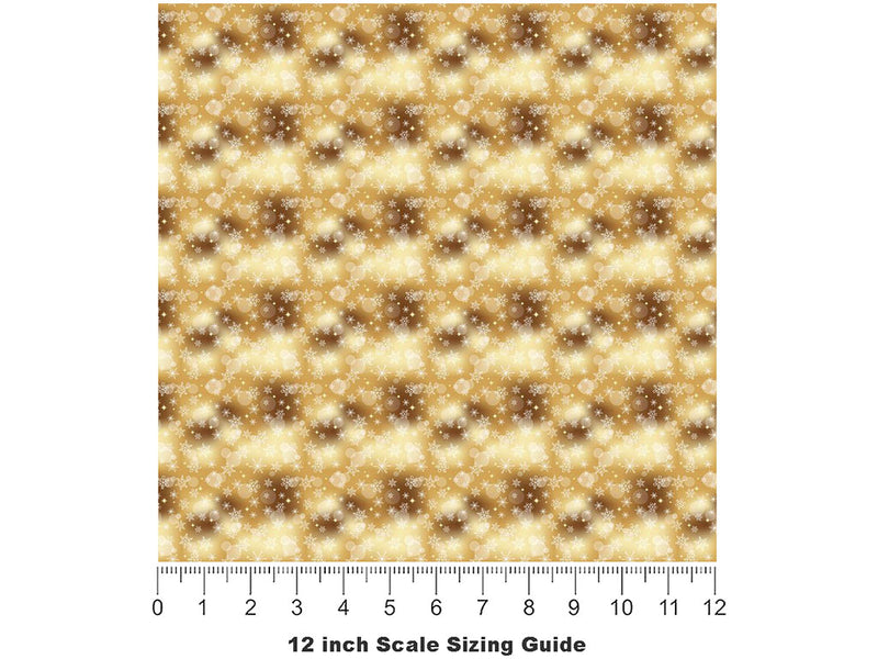 Golden Snow Bokeh Vinyl Film Pattern Size 12 inch Scale~Rwraps Golden Snow Bokeh Sizing Chart~2