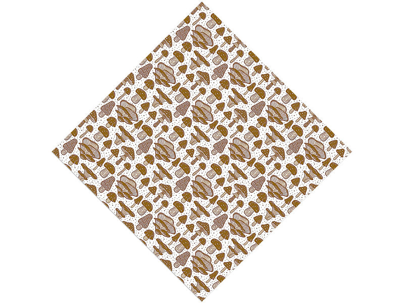 Golden Stems Mushroom Vinyl Wrap Pattern
