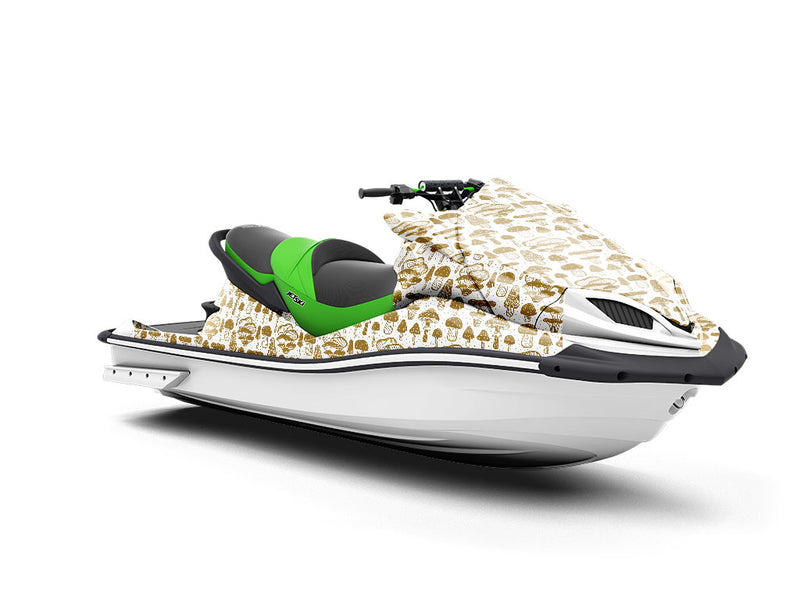 Golden Stems Mushroom Jet Ski Vinyl Customized Wrap