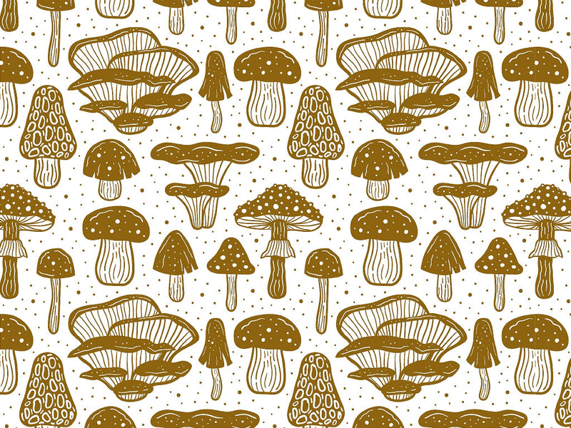 Golden Stems Mushroom Vinyl Wrap Pattern~Rwraps Series 914 Digitally Printed Vinyl Wrap~0