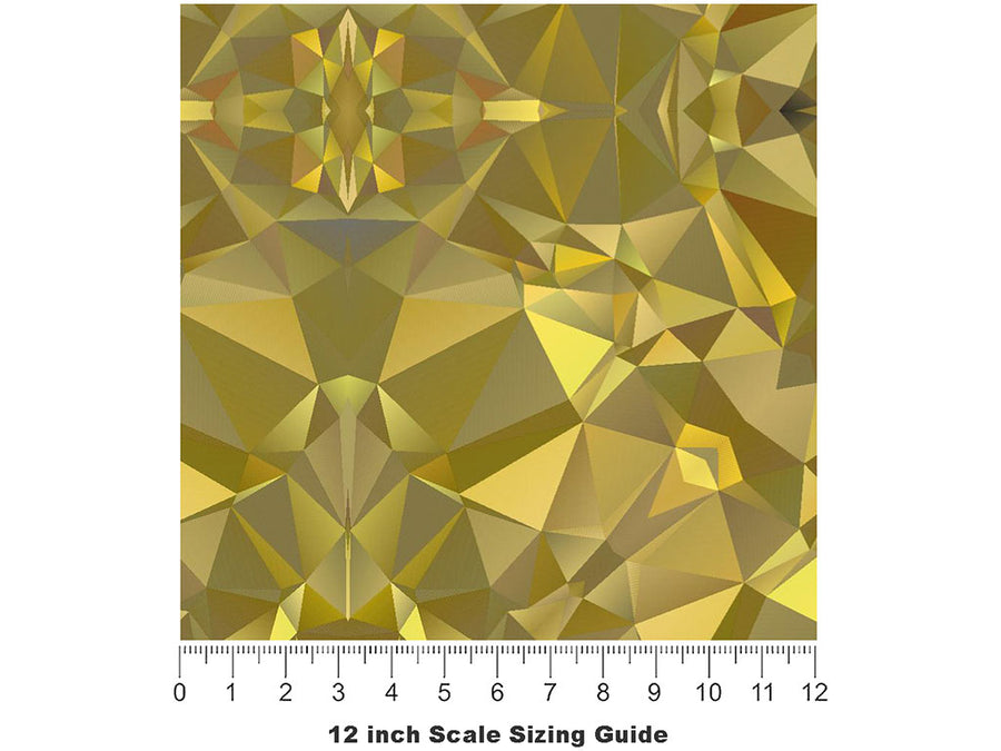 Golden Sun Tile Vinyl Film Pattern Size 12 inch Scale~Rwraps Golden Sun Tile Sizing Chart~3