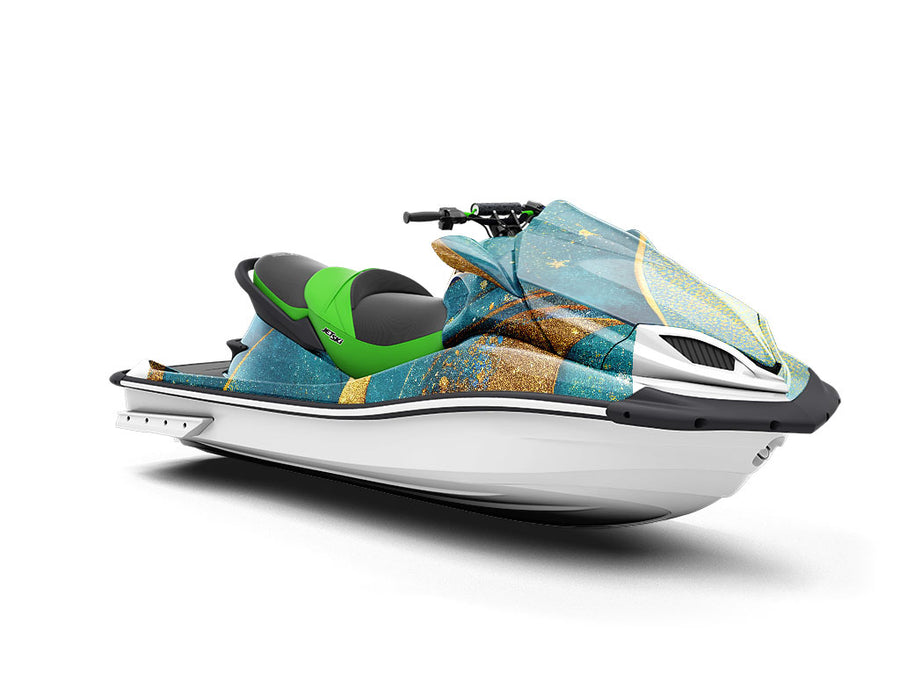 Golden Veins Water Jet Ski Vinyl Customized Wrap
