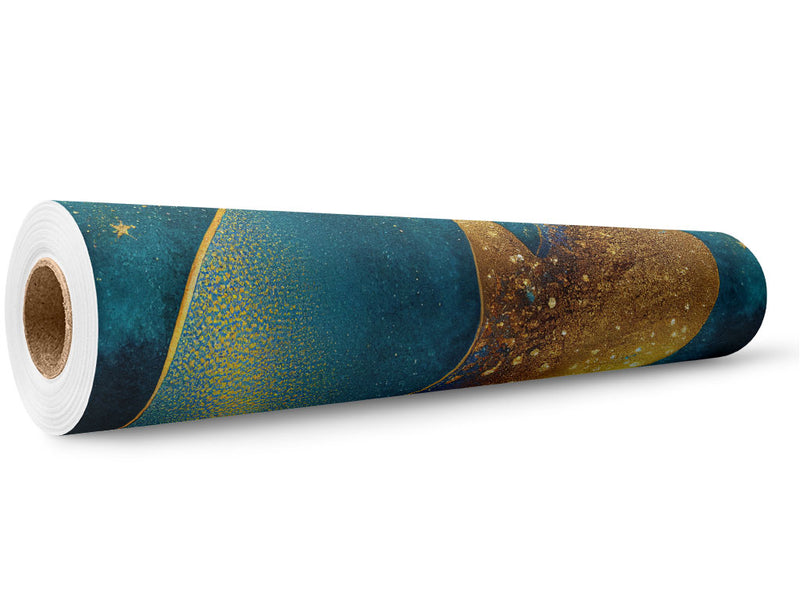 Golden Veins Water Wrap Film Wholesale Roll~Rwraps Series 914 Digitally Printed Vinyl Roll~5
