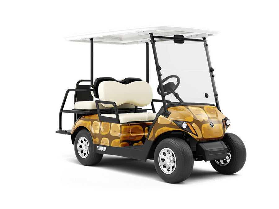 Goldenrod Brick Wrapped Golf Cart
