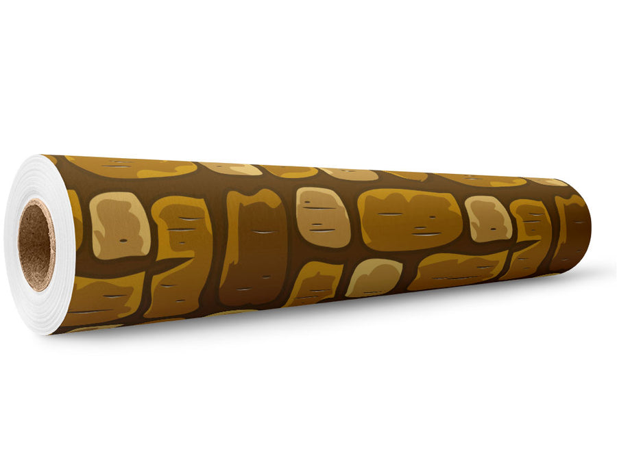 Goldenrod Brick Wrap Film Wholesale Roll~Rwraps Series 914 Digitally Printed Vinyl Roll~5