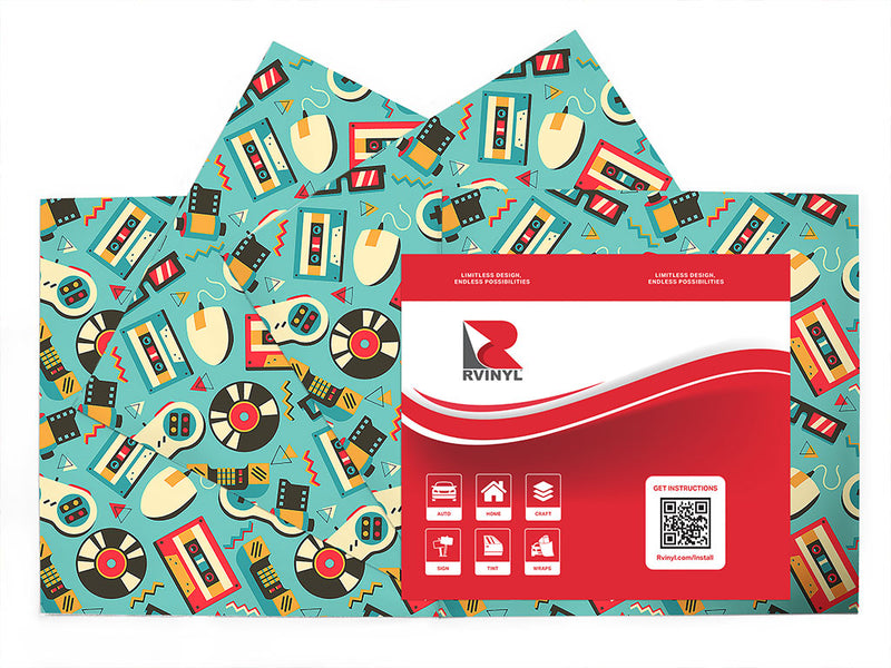 goodbye 90s retro Craft Vinyl Sheet Pack