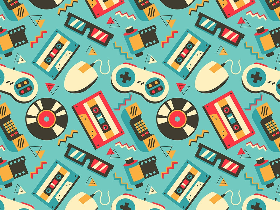 Goodbye 80s Retro Vinyl Wrap Pattern~Rwraps Series 914 Digitally Printed Vinyl Wrap~0