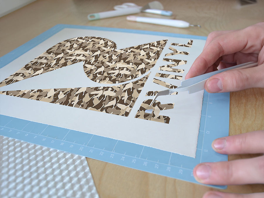 goose silhouette camouflage Easy Weed Craft Vinyl