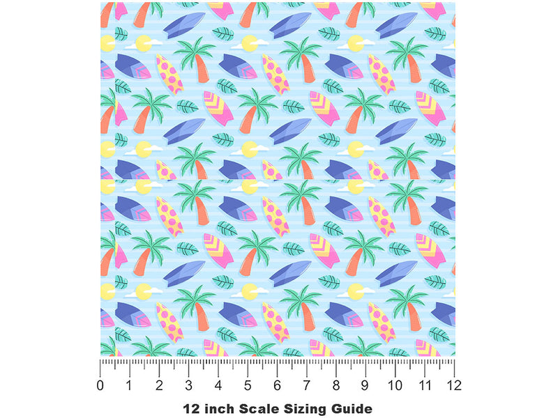 Grab Your Board Summertime Vinyl Film Pattern Size 12 inch Scale~Rwraps Grab Your Board Summertime Sizing Chart~2