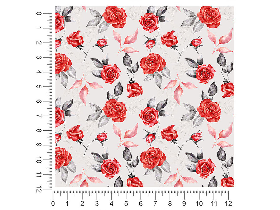 graceful rose floral 1ft x 1ft Craft Sheets