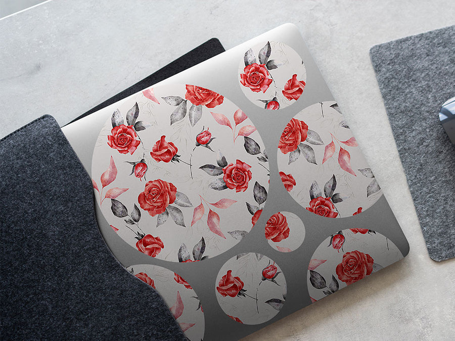 graceful rose floral DIY Laptop Stickers