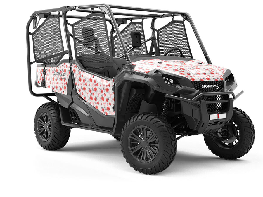 Graceful Rose Floral Utility Vehicle Vinyl Wrap