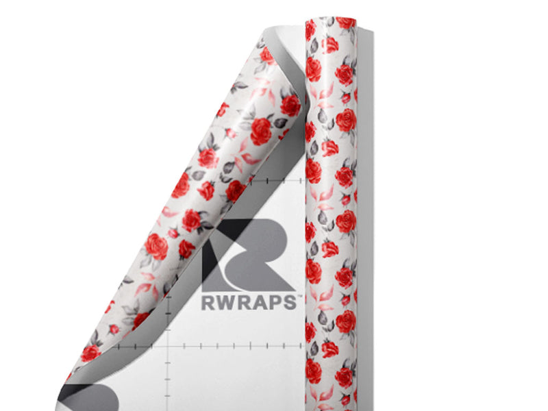 Graceful Rose Floral Wrap Film Sheets~Rwraps Series 914 Graceful Rose Floral Scrolled Sheet~3