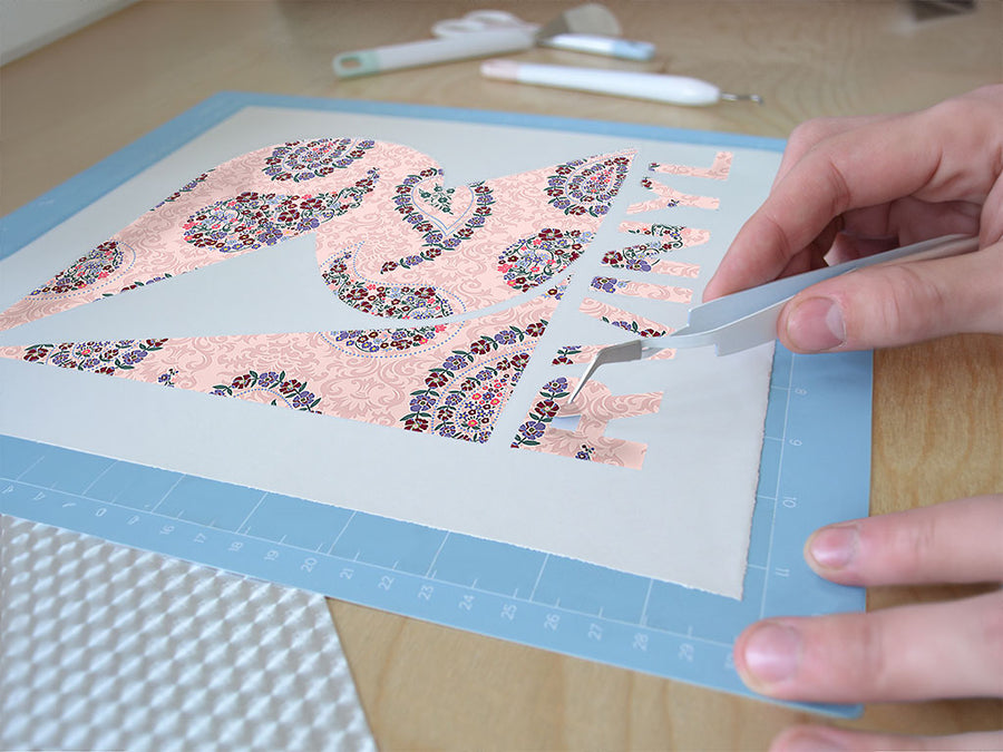 gracious flowers paisley Easy Weed Craft Vinyl