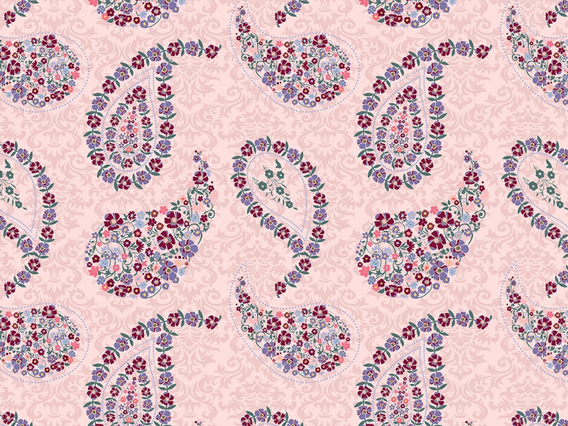 Gracious Flowers Paisley Vinyl Wrap Pattern~Rwraps Series 914 Digitally Printed Vinyl Wrap~0