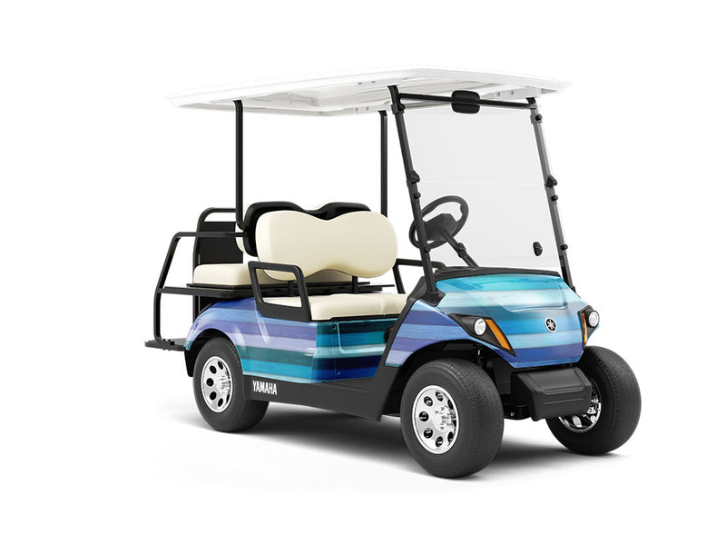 Gradient Wood Plank Wrapped Golf Cart