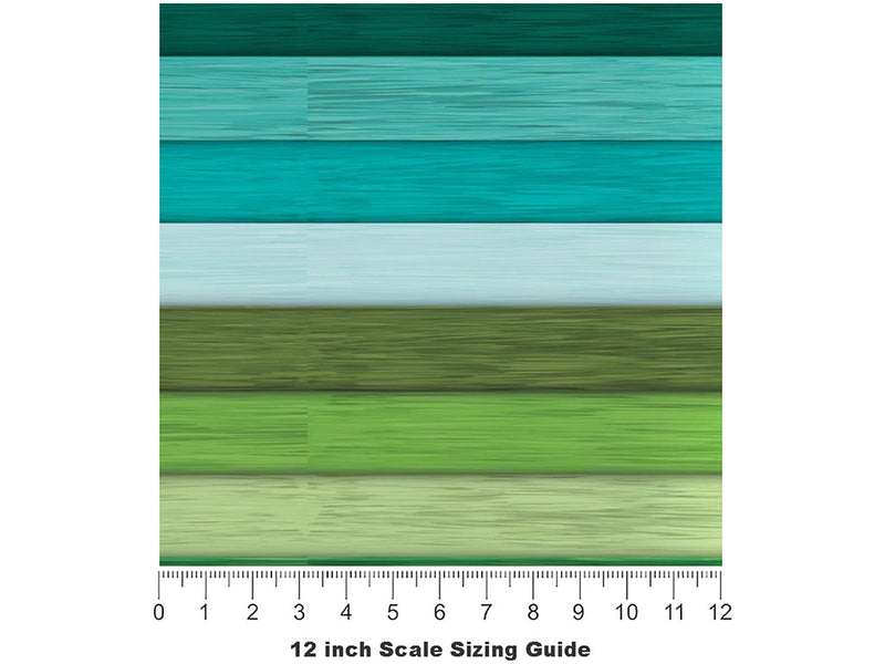 Gradient Wood Plank Vinyl Film Pattern Size 12 inch Scale~Rwraps Gradient Wood Plank Sizing Chart~3