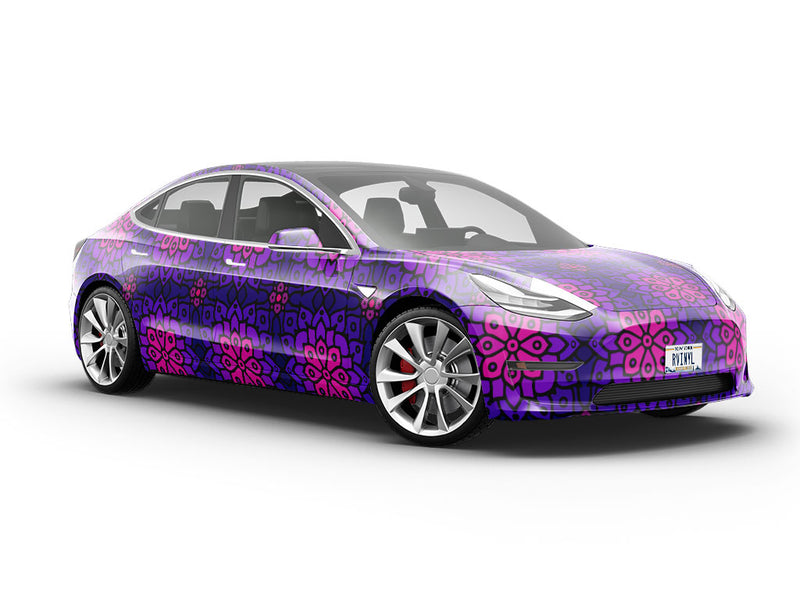 Gradient Lotus Art Deco Vehicle Vinyl Wrap