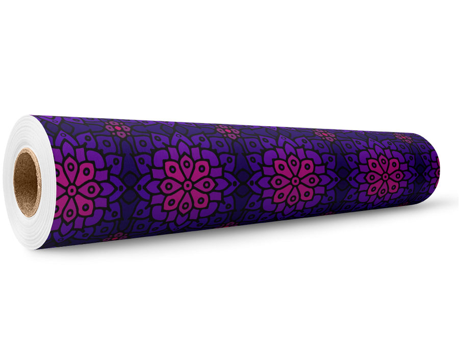 Gradient Lotus Art Deco Wrap Film Wholesale Roll~Rwraps Series 914 Digitally Printed Vinyl Roll~5