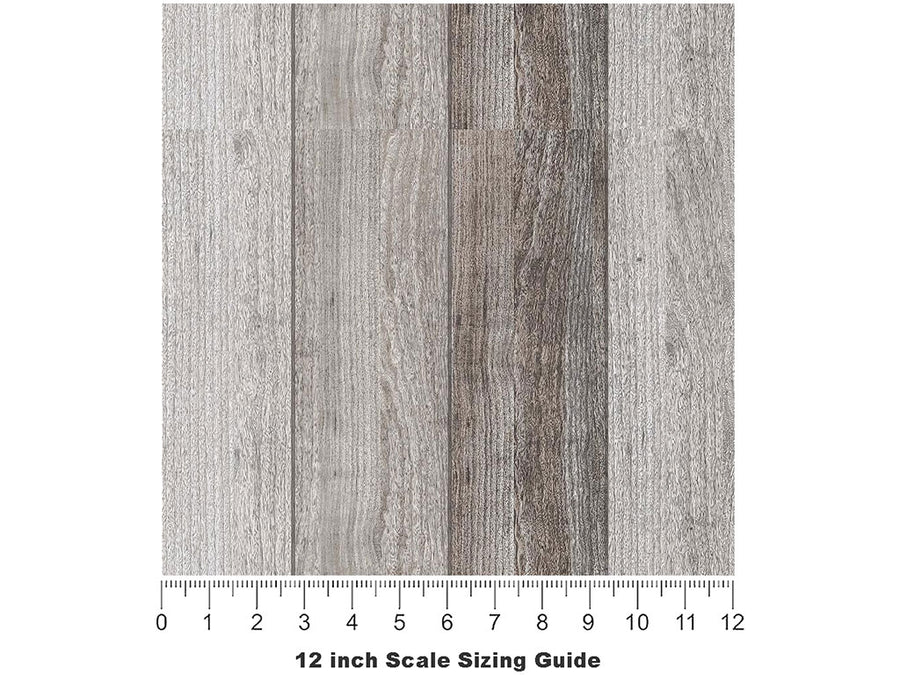 Gradient Wood Plank Vinyl Film Pattern Size 12 inch Scale~Rwraps Gradient Wood Plank Sizing Chart~3