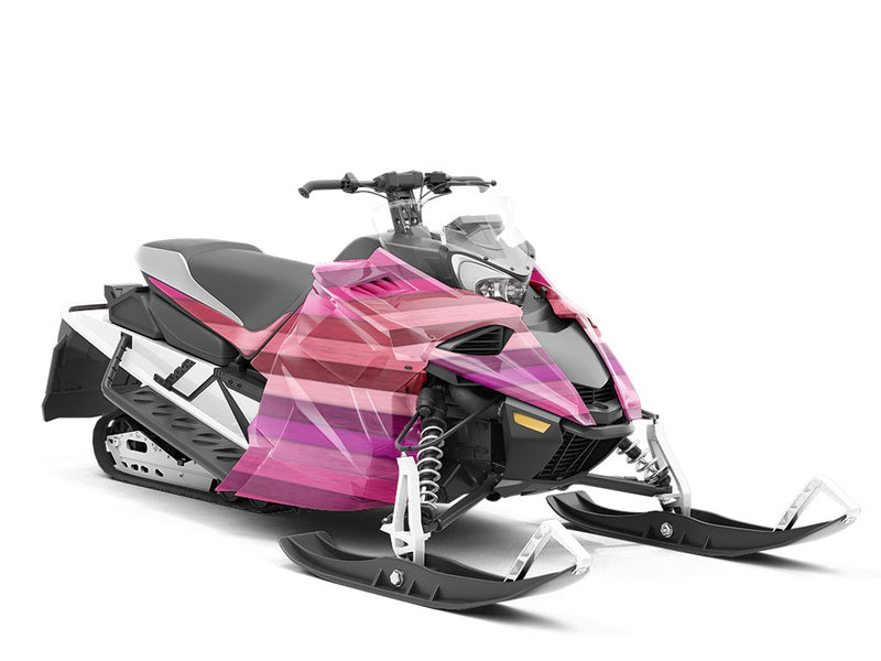 Gradient Wood Plank Custom Wrapped Snowmobile