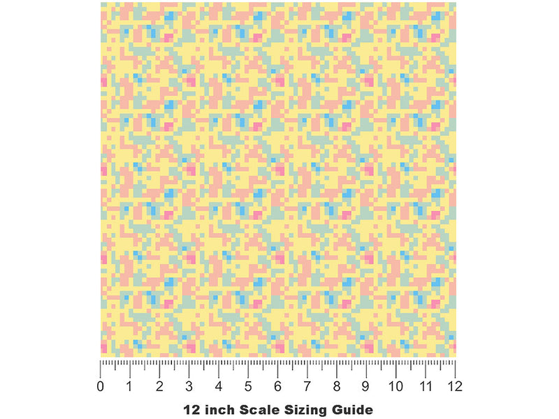 Granny Chair Pixel Vinyl Film Pattern Size 12 inch Scale~Rwraps Granny Chair Pixel Sizing Chart~2