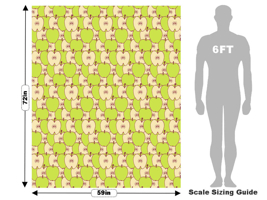 Granny Smith Fruit Vehicle Wrap Scale~Rwraps Series 914 Granny Smith Fruit Measurements~1