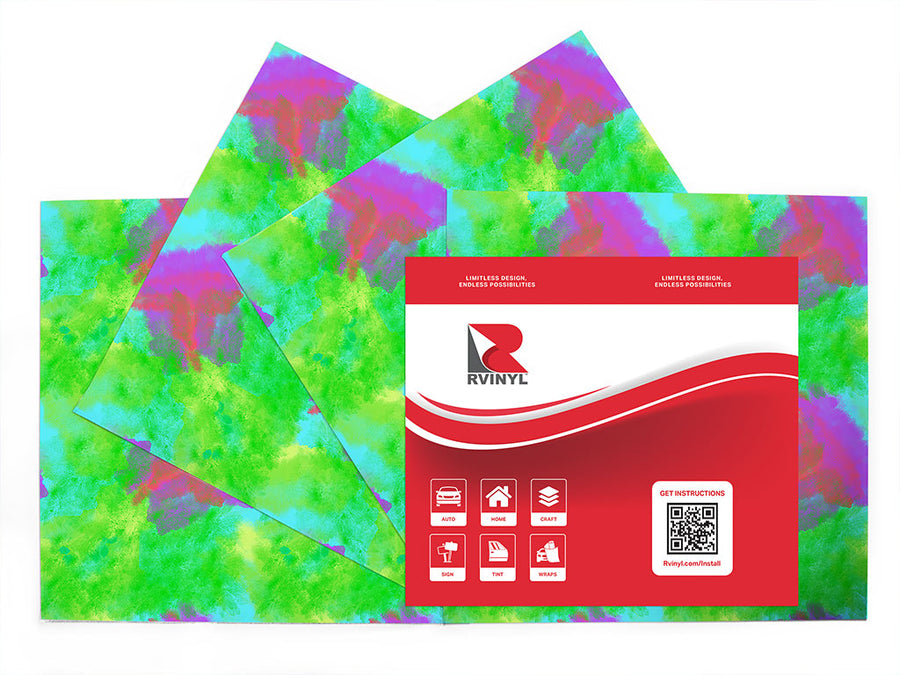 grassland journey tie dye Craft Vinyl Sheet Pack