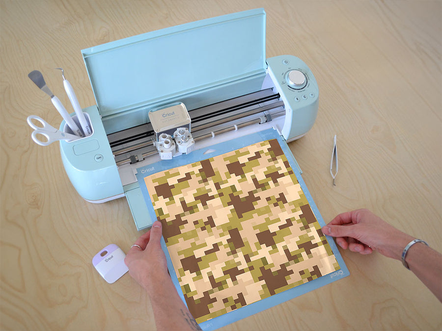 grassland plateau pixel Cricut Compatible Vinyl