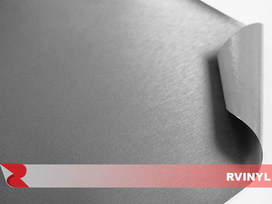 Gray Brushed Aluminum Wrap With Bubble Free Liner