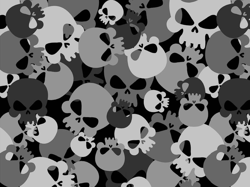 Gray Calvaria Halloween Vinyl Wrap Pattern~Rwraps Series 914 Digitally Printed Vinyl Wrap~0
