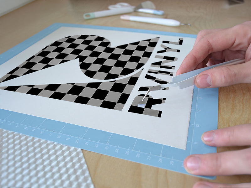gray checkered Easy Weed Craft Vinyl
