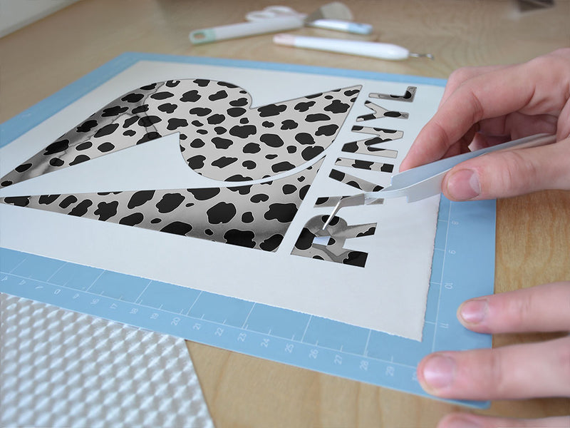 gray cheetah animal print Easy Weed Craft Vinyl