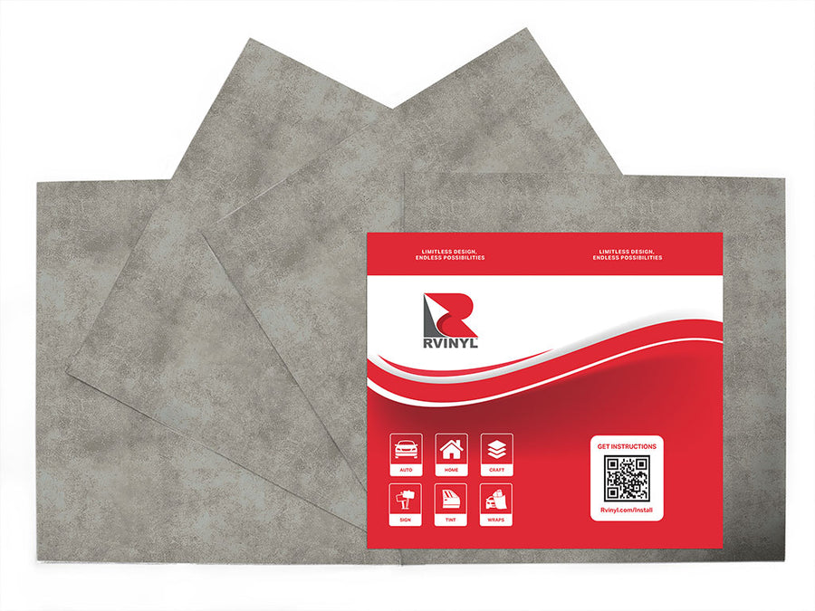 gray concrete stone Craft Vinyl Sheet Pack