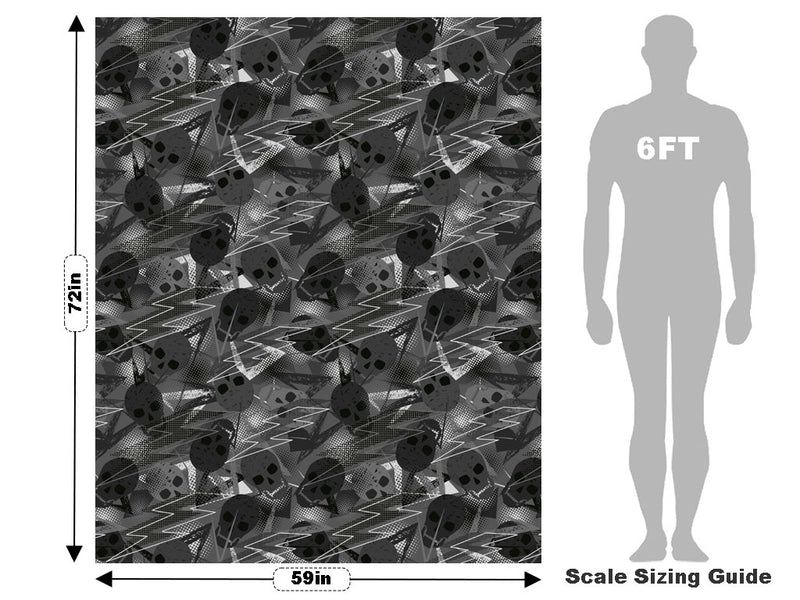 Gray Decomposition Halloween Vehicle Wrap Scale~Rwraps Series 914 Gray Decomposition Halloween Measurements~1