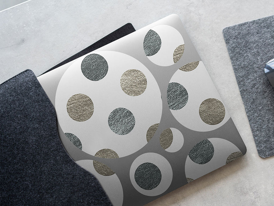 gray dust polka dot DIY Laptop Stickers
