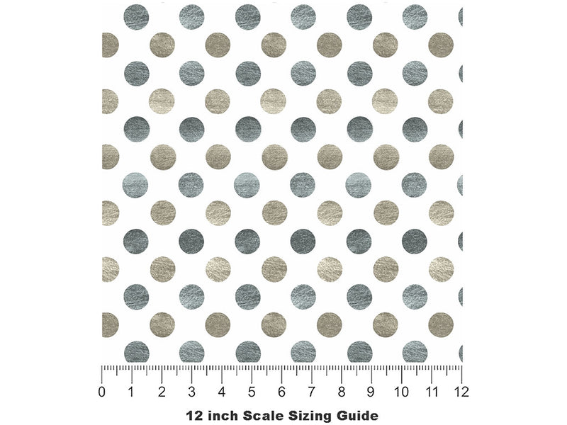 Gray Dust Polka Dot Vinyl Film Pattern Size 12 inch Scale~Rwraps Gray Dust Polka Dot Sizing Chart~2