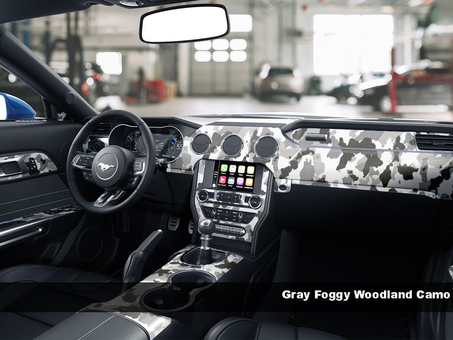 Gray Foggy Woodland Camo Dash Kit Finish