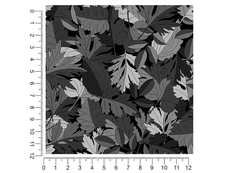 gray leaf floral 1ft x 1ft Craft Sheets