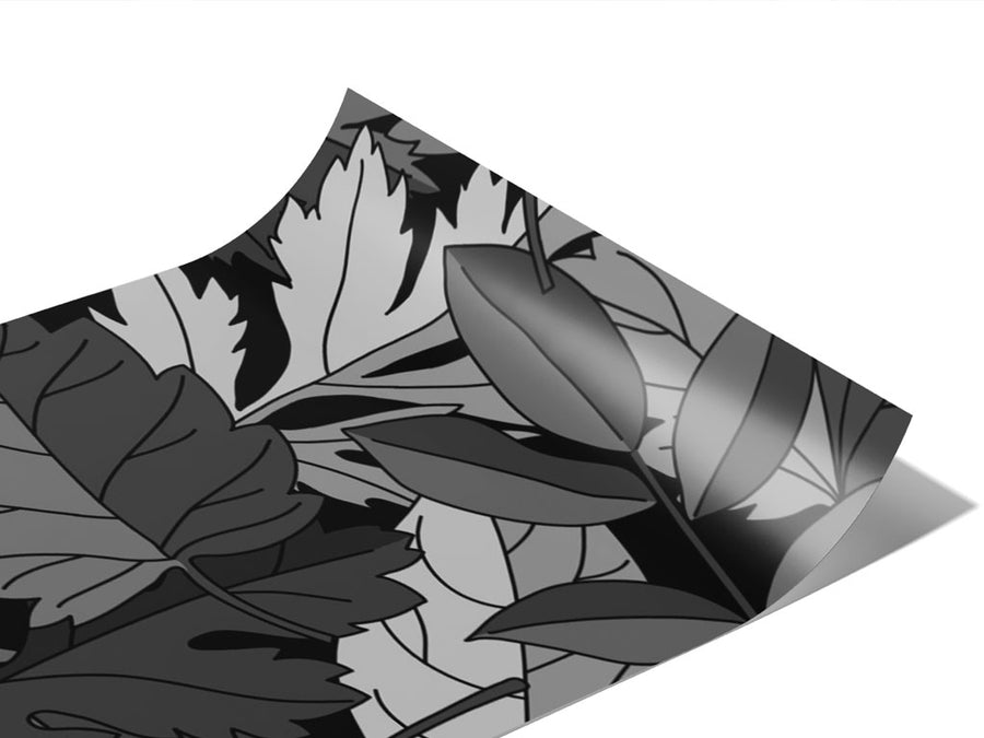 Gray Leaf Floral Vinyl Wraps~Rwraps Series 914 Digitally Printed Vinyl Wrap~0