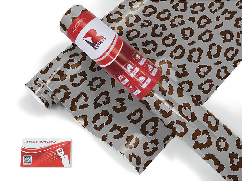 gray leopard animal print Craft Vinyl Roll
