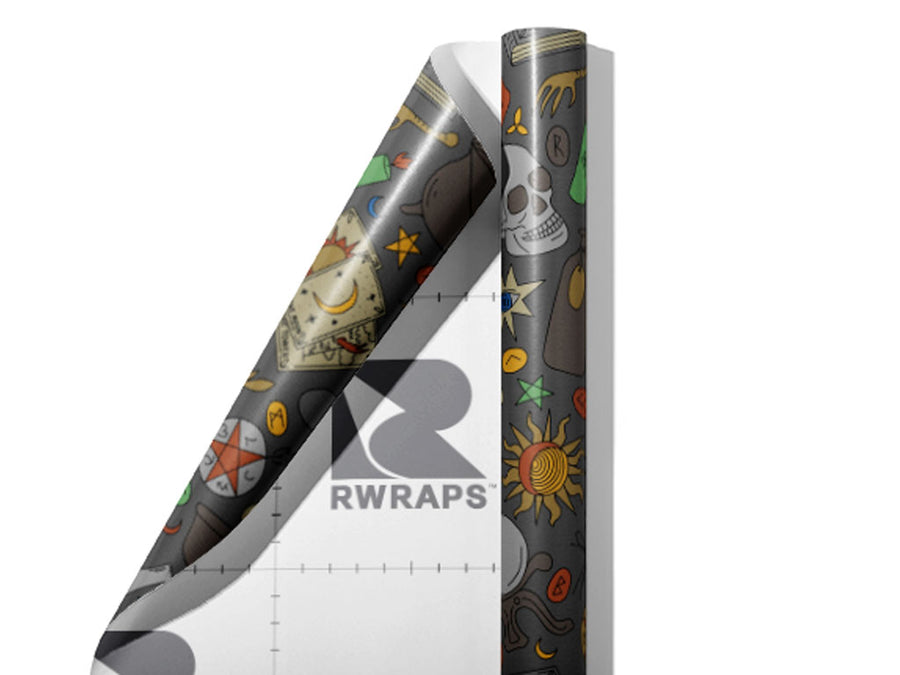 Gray Snails Witch Wrap Film Sheets~Rwraps Series 914 Gray Snails Witch Scrolled Sheet~3