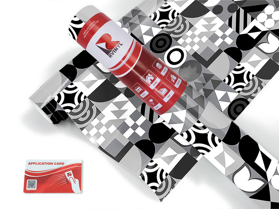 grayscale abstraction mosaic Craft Vinyl Roll